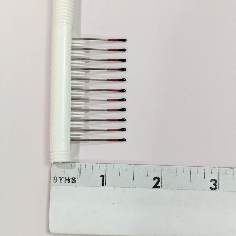 Mebco Hair Pick Comb Double Dipped Metal Teeth Rat Tail Handle Teaser Vintage